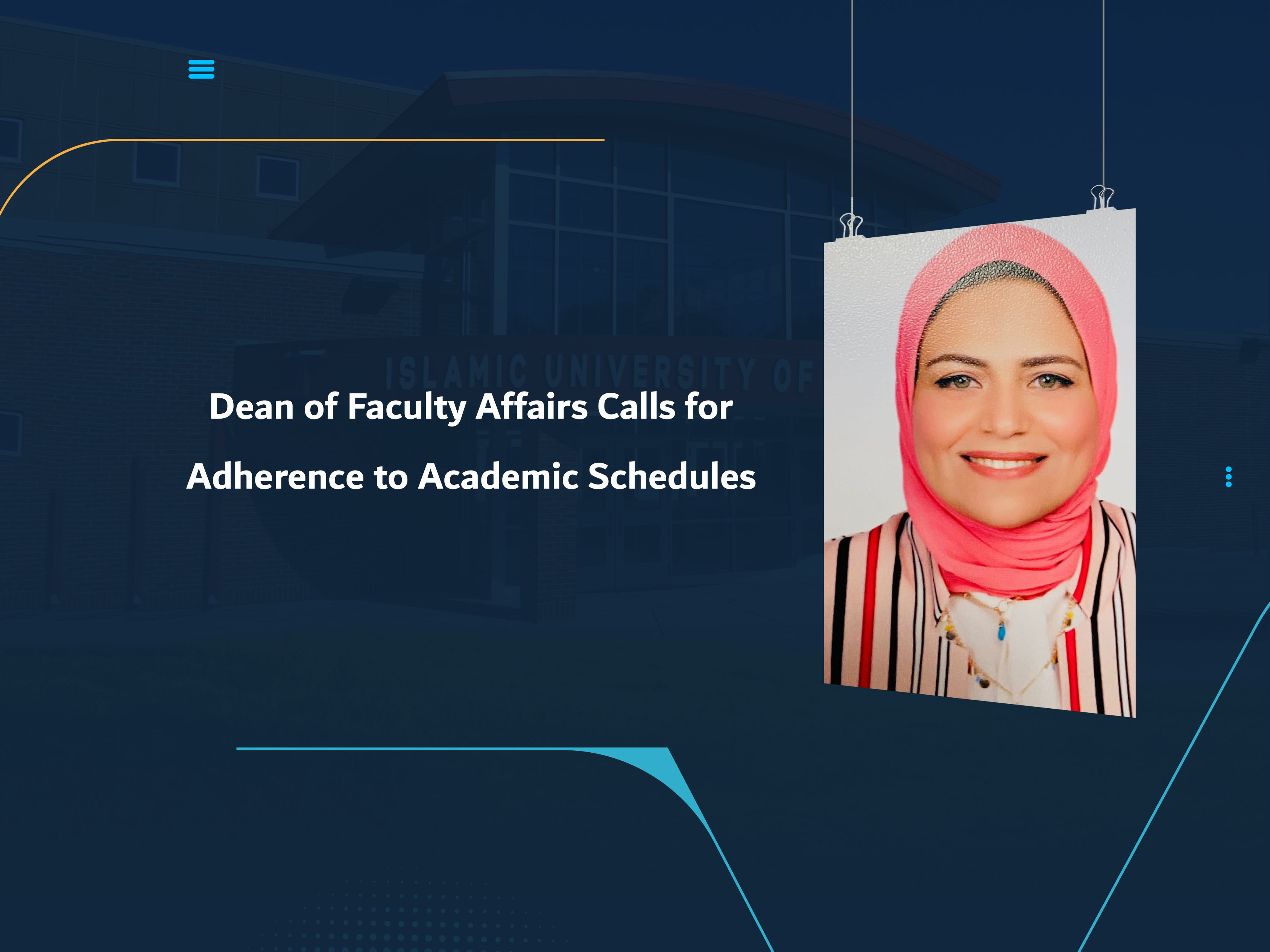 Dean of Faculty Affairs Calls for Adherence to Academic Schedules