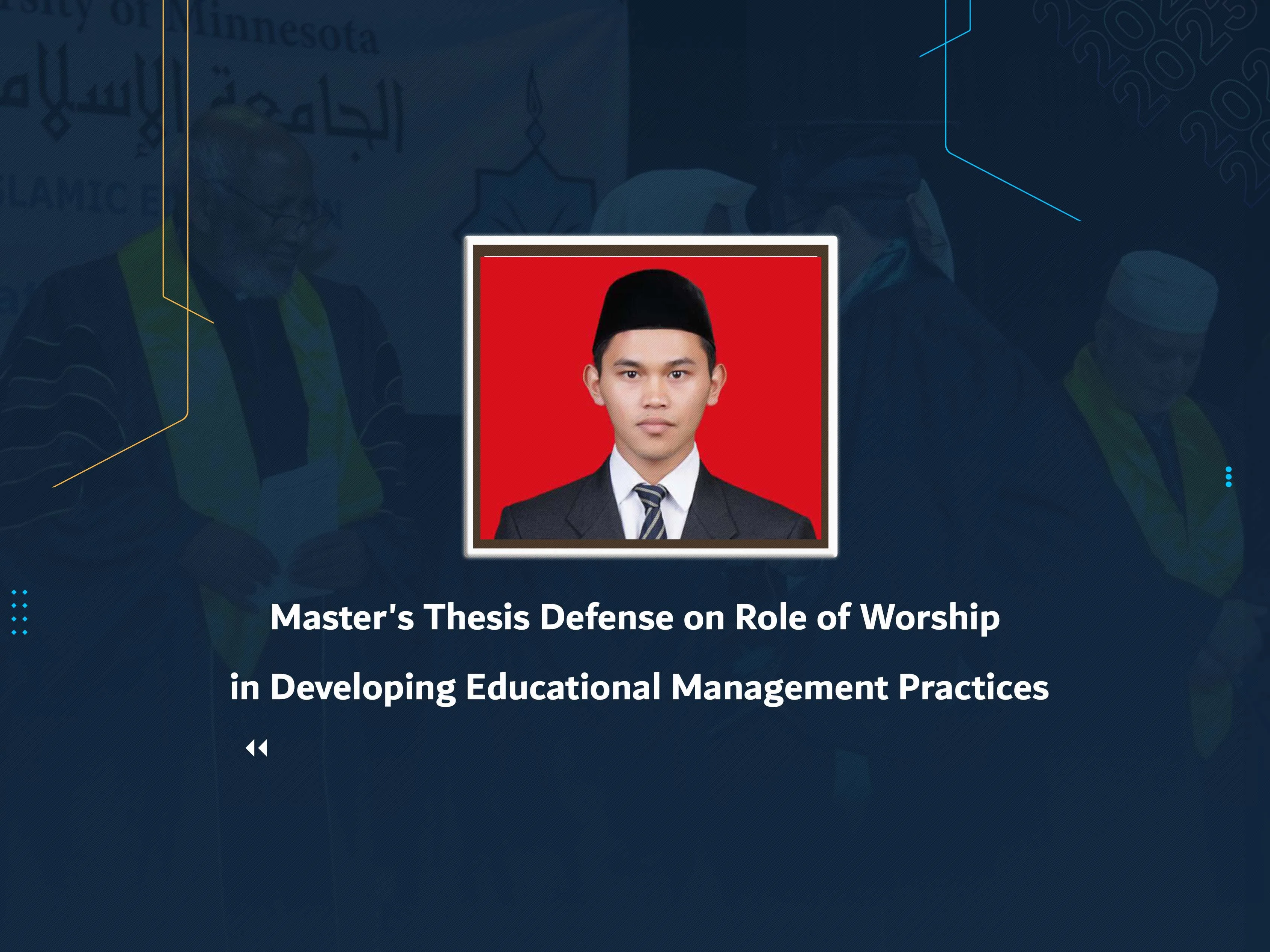 Master's Thesis Defense on Role of Worship in Developing Educational Management Practices